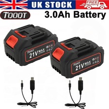 2Pcs 21V 3.0Ah Lithium Battery