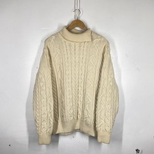 Vintage British Wool Aran Knit