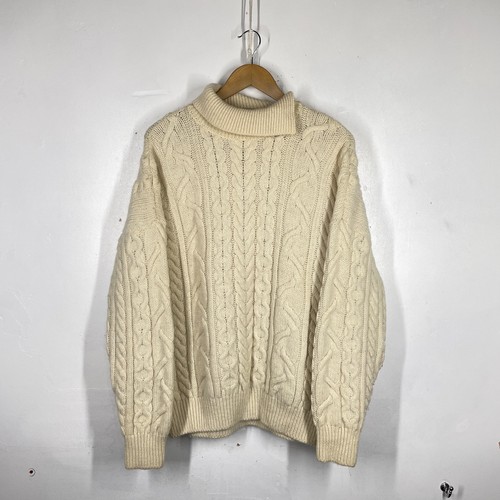 Vintage british wool aran knit - british,