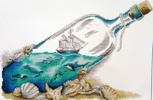 Sea bottle unprinted 14 - bottle,