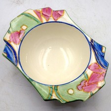 CLARICE CLIFF 1930s Fantasque Bizarre Blue Chintz GRAPEFRUIT BOWL