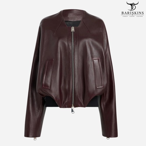 Women lambskin leather bomber - women,