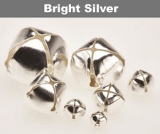 UK SUPPLIED - 6, 8, 10, 12mm Metal Jingle Bells in 6 Colours - Various Packs