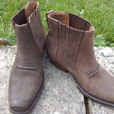 Loblan Western Boots - Cowboy - Ankle Boots - Brown - VTG - UK 6.5