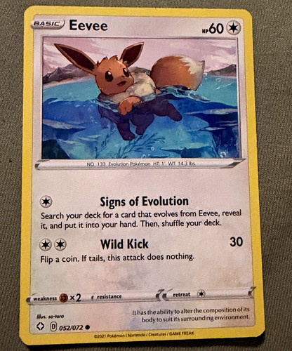 Nintendo eevee 052 072 - 052/072, shining