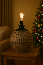 Large Black & Taupe Ceramic