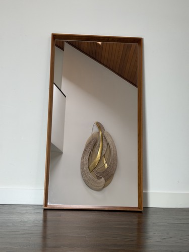 Teak scandinavian wall mirror - scandinavian,