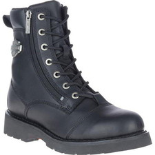 Harley Davidson Landry 6 Inch Lace Up Black Biker Style Boot Size 8-12