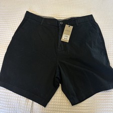 Next Men’s Shorts Black 34s New with Tags 100% Cotton