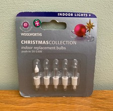 Woolworths Christmas Lights Indoor Replacement Bulbs S7 Push-In 5V 0.6W 