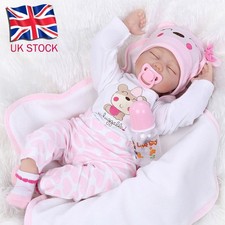 22" Reborn Baby Dolls Vinyl Silicone Handmade Newborn Doll Realistic Xmas Gift