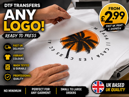 Dtf heat transfers any logo - any,