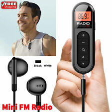 Mini Digital Portable Pocket LCD FM Radio Stereo USB Rechargeable w/ Earphone UK