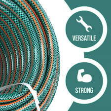 4 Layer- 1/2" Garden Hose Pipe Reel Reinforced Outdoor 15M 20M 25M 30M 50M