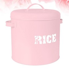  1Pc Iron Sheet Pet Food Storage Bucket Sealed Bucket Large Capacity Cat Dog