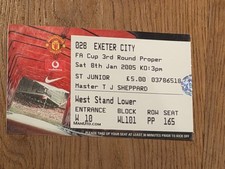 TICKET 2004/05 Manchester