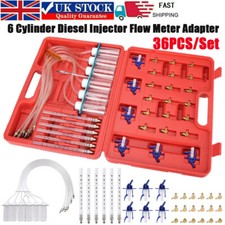 6 Cylinder Diesel Injector Flow Meter Adaptor Set Common Rail Leak Off Test Tool
