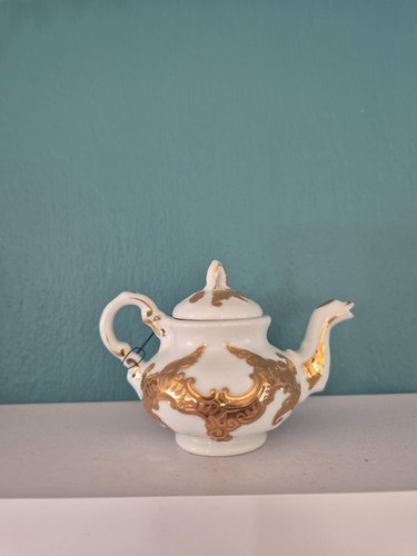 Porcelain art miniature teapot - art,