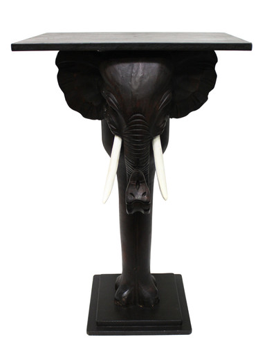 Hand carved wooden elephant - wooden,