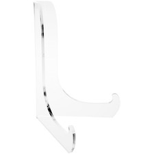 Plymor Clear Acrylic Angle Easel w/ Shallow Support Ledges, 7.5" x 5.75" x 4.75"