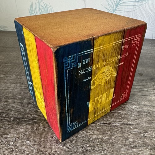 One antiqued wooden - of,