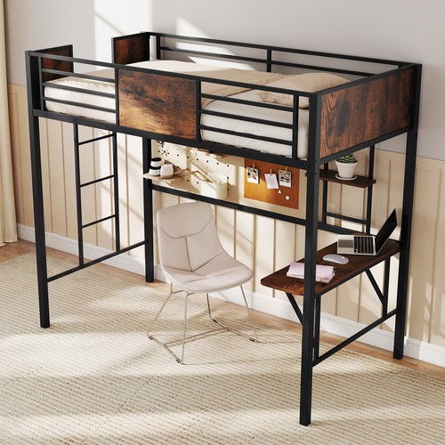 Loft bed single - bed, desk