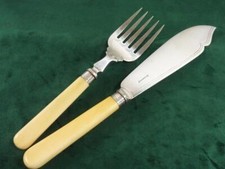 Nice Pair Antique William Hutton Fish Servers Silver Plated C.1909