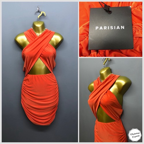 New parisian orange halter - new,