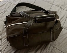 2004 Authentic COACH Cabin Bag #5466 Black Duffel Travel Case Vintage