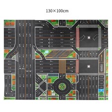1x Children Play Mat House Traffic Road Signs Car Model Parking City Scene Map