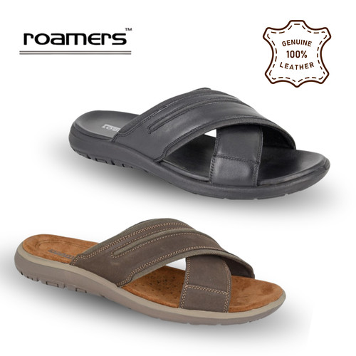 Mens mule leather sandals - leather,