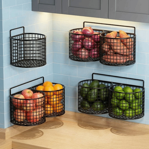 Wall mounted storage basket - wall,