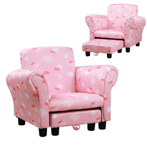 Kids armchair with footrest - kids,