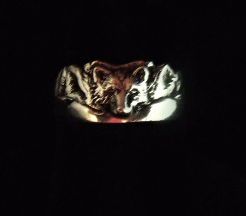 Sterling silver wolf and - silver,