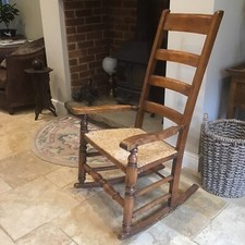 Antique Ladder Back Rocking