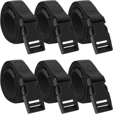 6 Pcs Black Suitcase Straps