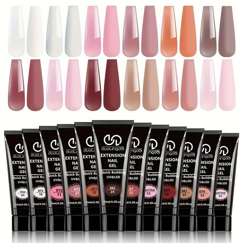 Color poly nail extension - 12,