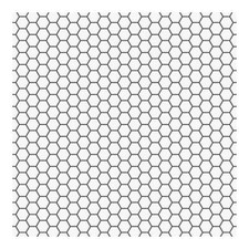 Contour Antibac Hexagon Wallpaper White Lattice