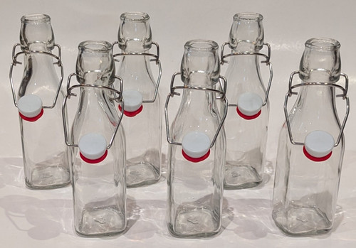 Lot clear square glass - lot/6,