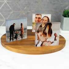 Custom Photo Block Personalised Glass Effect Acrylic Your own Image Block Photo