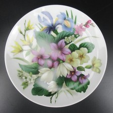 AK Kaiser porcelain picture wall plate flower decor porcelain wall plate flowers