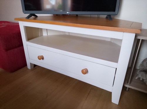 Pine and cream corner unit - cream,