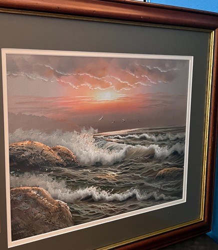 Large original seascape oil - original,