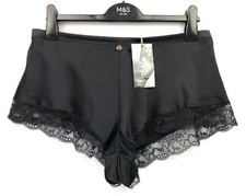 M&S Rosie for Autograph Silk & Lace French Knickers 10 12 14 16 & 18 BLACK BNWT