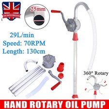 51" Rotary Hand Drum Oil Barrel Syphon Self Priming Pump Diesel Fuel Transfer UK