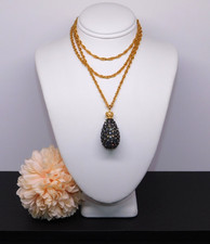 Vintage JOAN RIVERS Black Pave