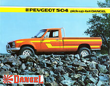Peugeot 504 Pick-Up 4x4 Dangel 1982-1983 UK Market Foldout Sales Brochure