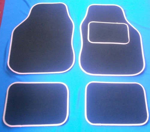Black pink car mats for - black,