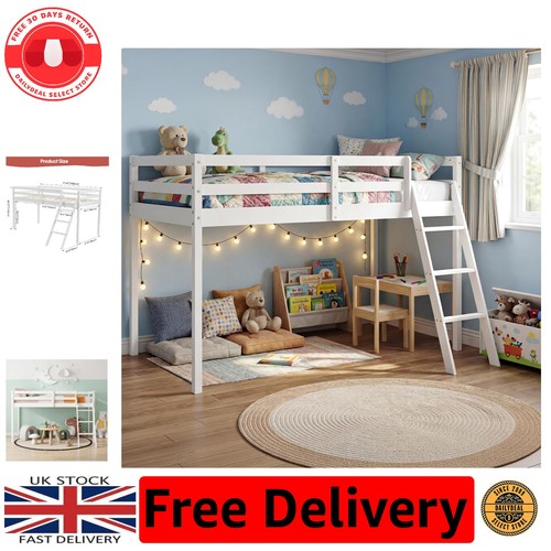 Sturdy white loft bunk - sturdy,
