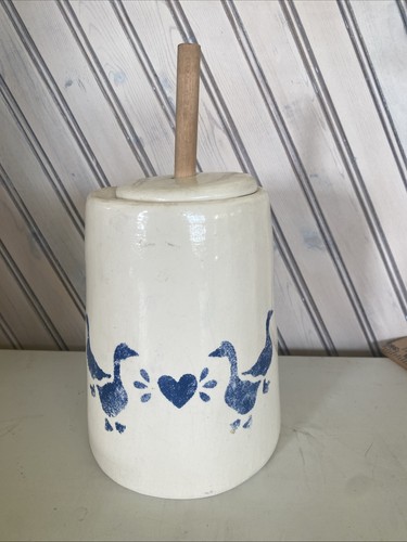Stone geese butter - butter, churn